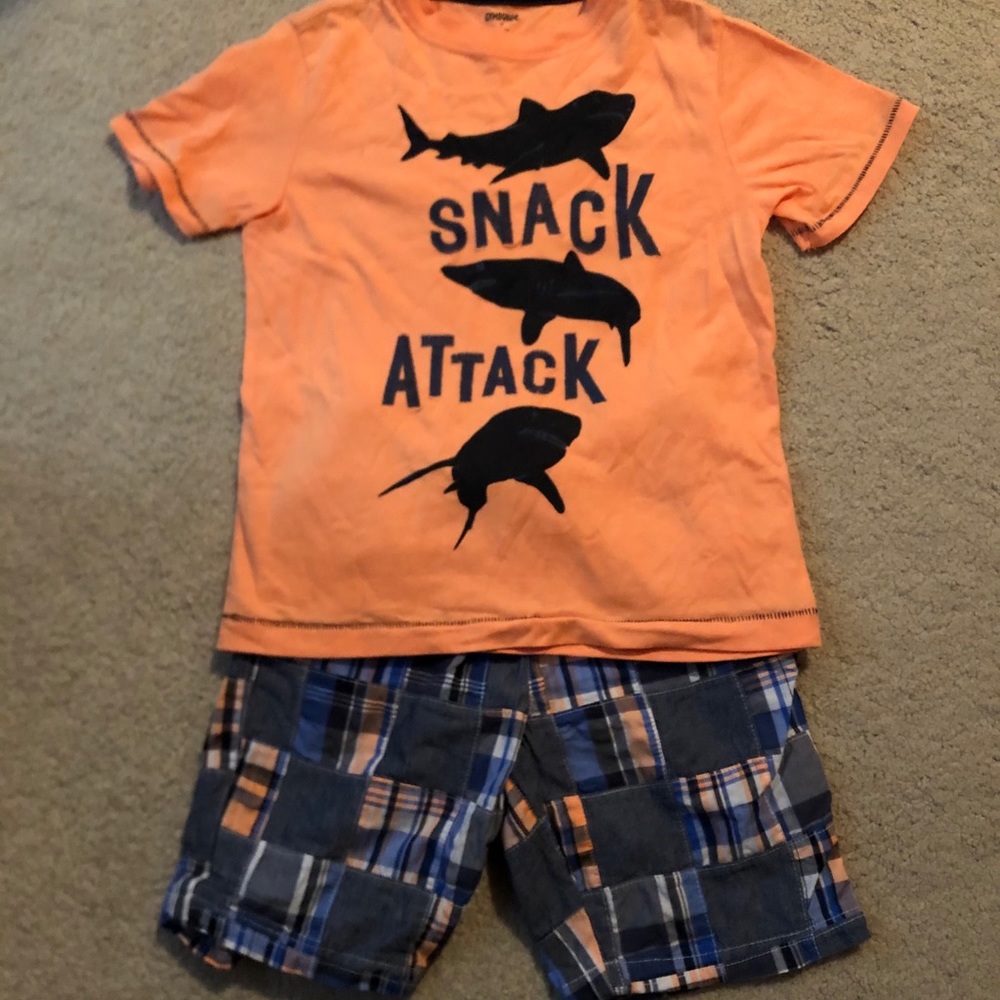 T-shirt and Madras Shorts